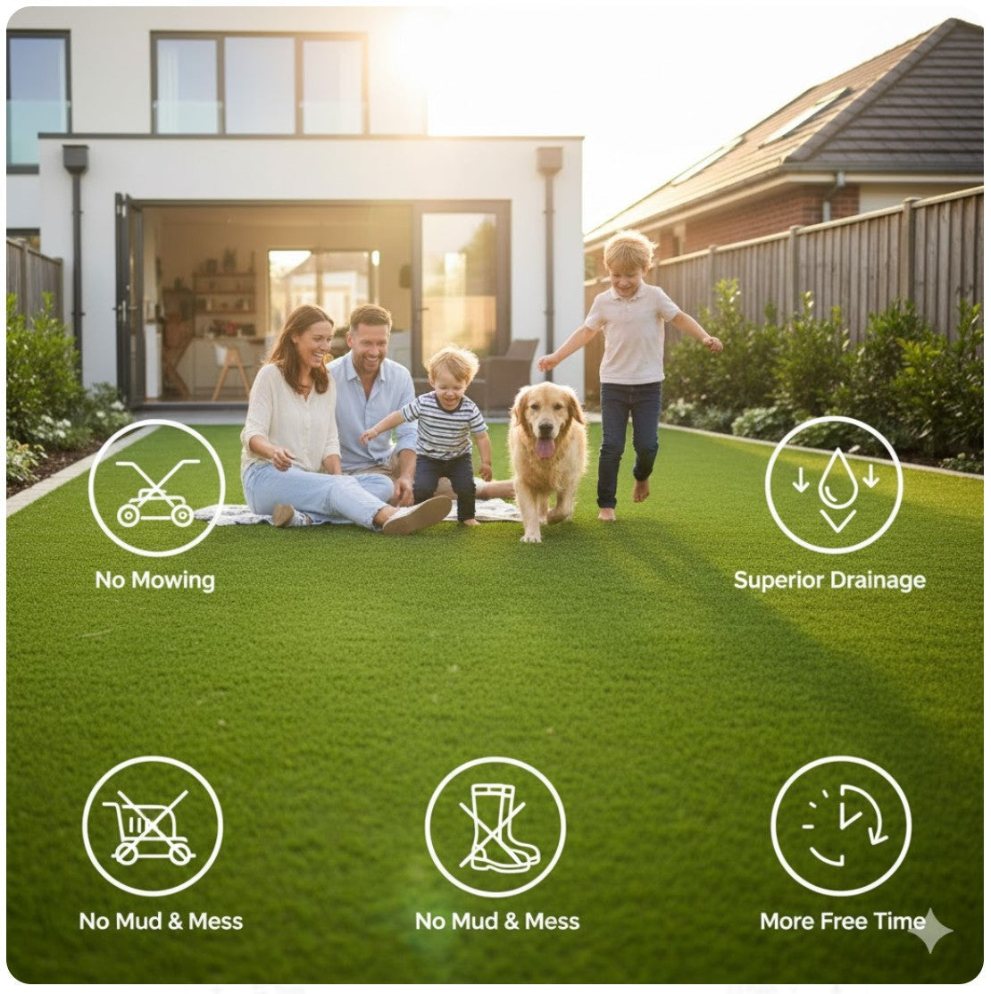 Solving the New Build Garden Nightmare: The Benefits of Artificial Grass and Expert Groundwork.