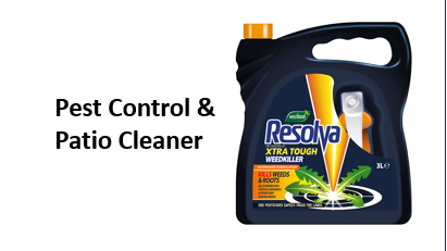 Range of Pest Control & Weed Killers & Resolva Patio Cleaner