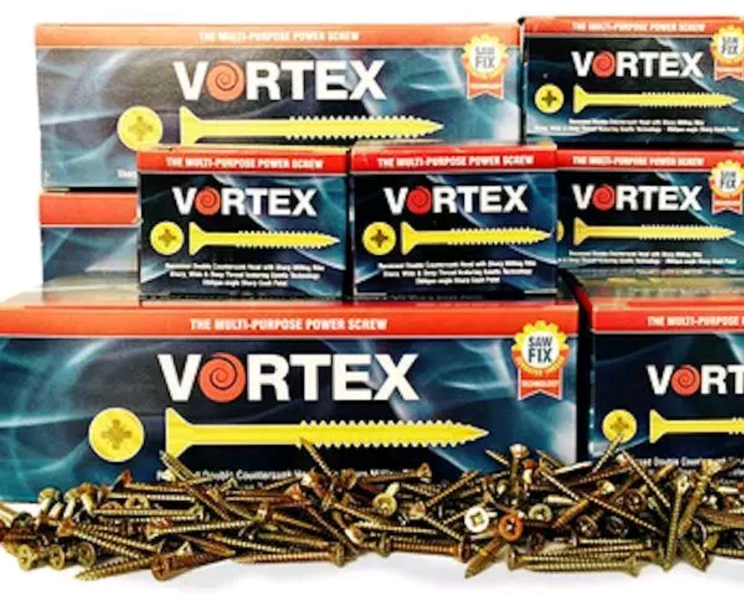 Vortex - Multi Purpose Screws Wax Coated Yellow Zinc