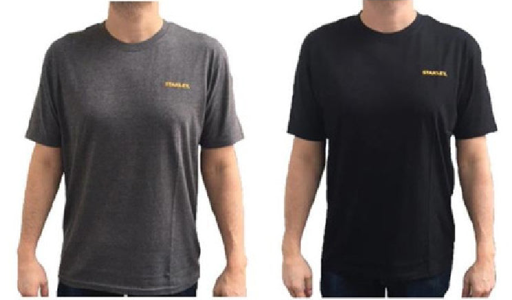 STANLEY Twin Pack T Shirt Grey & Black -