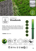 ⭐ Woodlands 38mm: Our Best Selling Artificial Grass. Always in stock and loved by the trade. Available in 4mtr or 2mtr Widths Best Seller - Hardscape Supplies Co