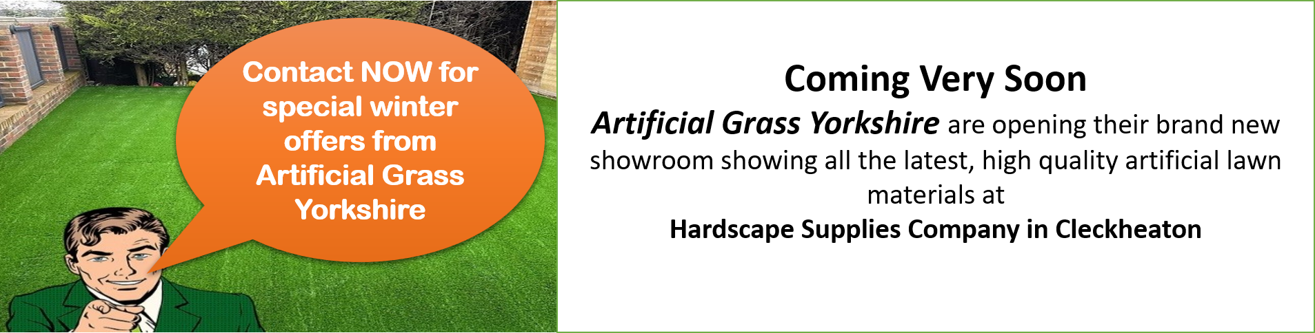 Artificial Grass Yorkshire Showroom at Hardscape Supplies Company, Cleckheaton