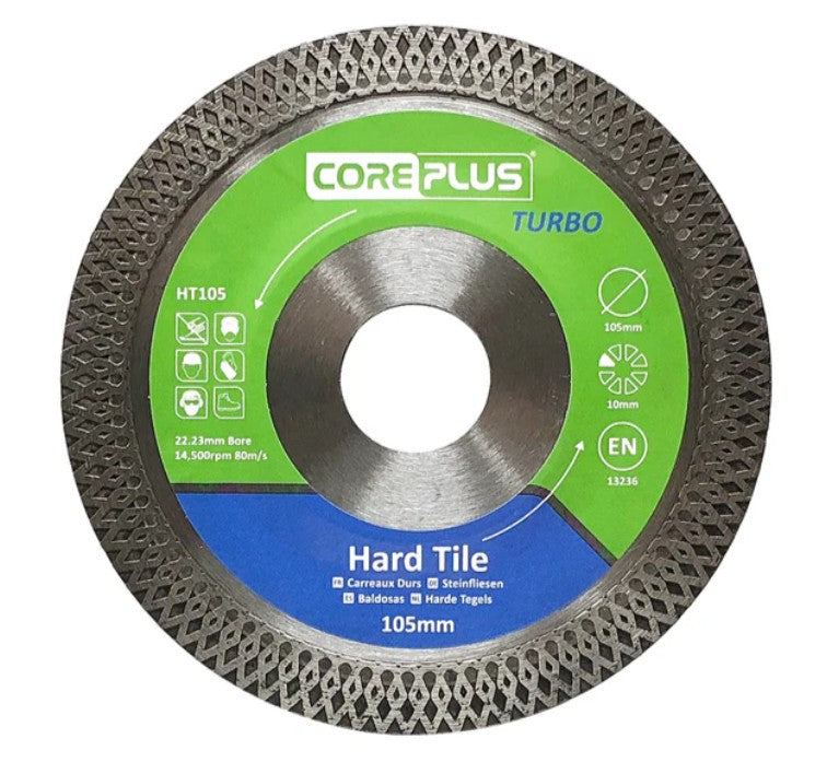 CorePlus  Hard Tile Diamond Cutting Disc  105mm to 300mm - Hardscape Supplies Co