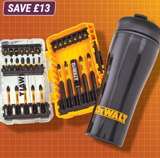 DeWalt 32 Piece FlexTorq Bit Set & Travel Mug - Hardscape Supplies Co