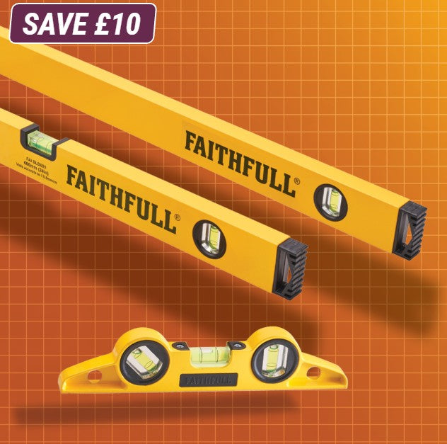 Faithfull 3 Piece Level Set  (240mm, 600mm 1200mm) - Hardscape Supplies Co