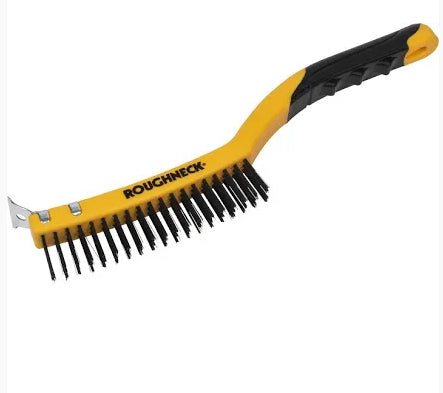 Roughneck® Heavy duty wire brush with scraper - Hardscape Supplies Co