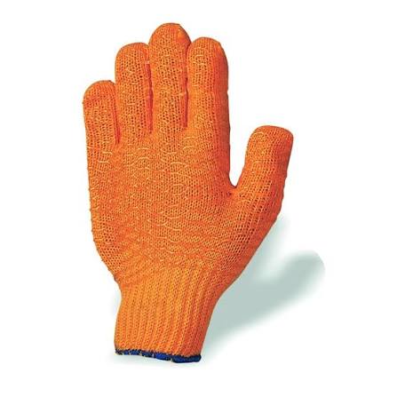 HEAVY DUTY ORANGE CRISS CROSS GLOVE (SINGLE) PVGLOVEHD