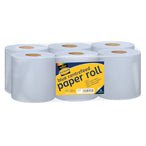 BLUE CENTREFEED PAPER ROLL PACK OF 6 PVBCFPR6 - Hardscape Supplies Co