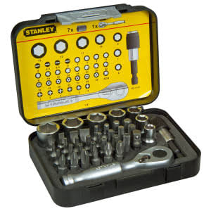 STANLEY 39PC FM BIT+SKT SET+RATCHET (SINGLE)