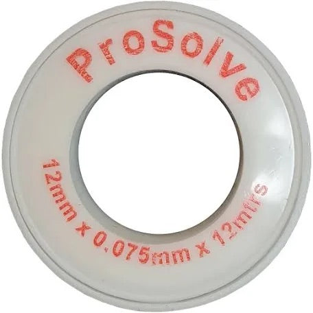 PTFE TAPE 12MM X 0.075MM X 12M PVPTFE - Hardscape Supplies Co