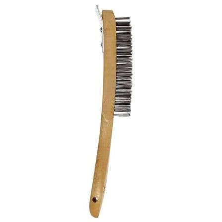 SCRATCH BRUSH (4 ROW) WITH METAL SCRAPER - Hardscape Supplies Co