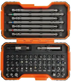 BAHCO    54PC COLOUR BIT SET RETAIL PK
