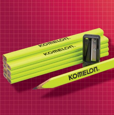 Komelon Carpenters Pencils & Sharpener Set - Hardscape Supplies Co