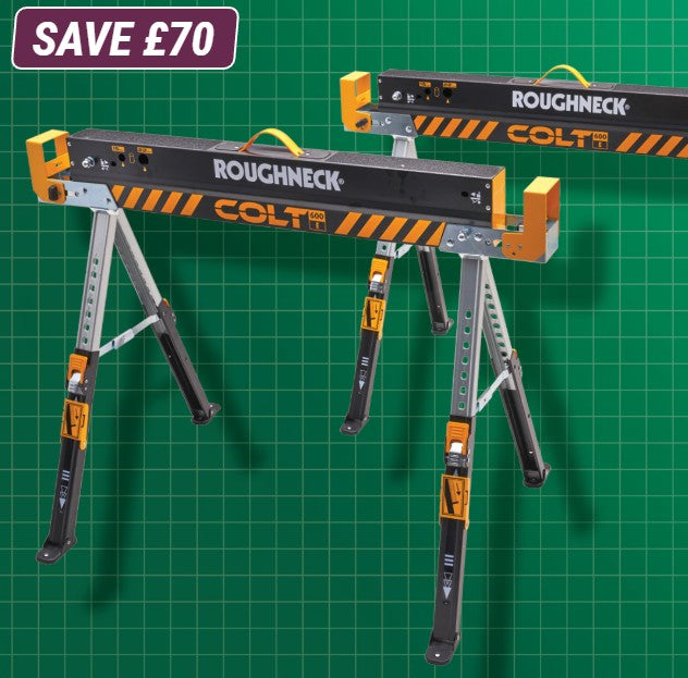 Roughneck Saw Horse Twin Pack - Hardscape Supplies Co