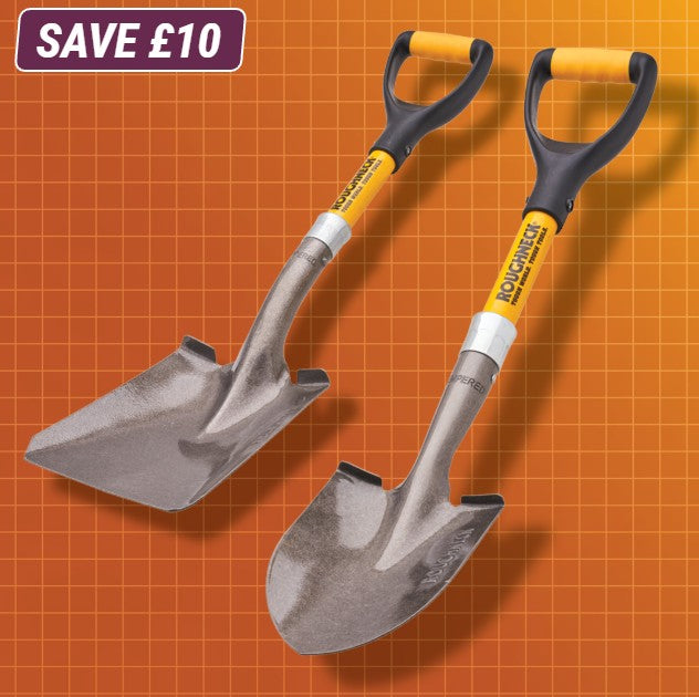 Roughneck Bulk & Round Micro Shovel Twin Pack - Hardscape Supplies Co