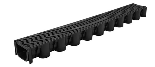 Garage Channel Drainage Kit: 3m of Shallow Flow Channel Drainage - Hardscape Supplies Co