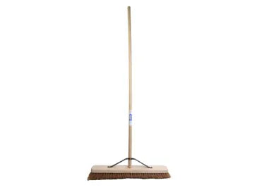 Soft Coco Broom with Stay 600mm (24in) - Hardscape Supplies Co