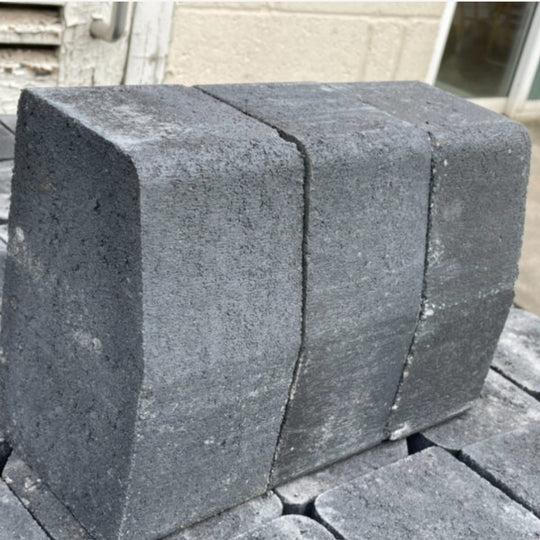 Driveway Kerbs, Bullnosed, Chamfer (Brindle or Carbon Black) - Hardscape Supplies Co